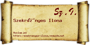 Szekrényes Ilona névjegykártya