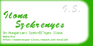 ilona szekrenyes business card